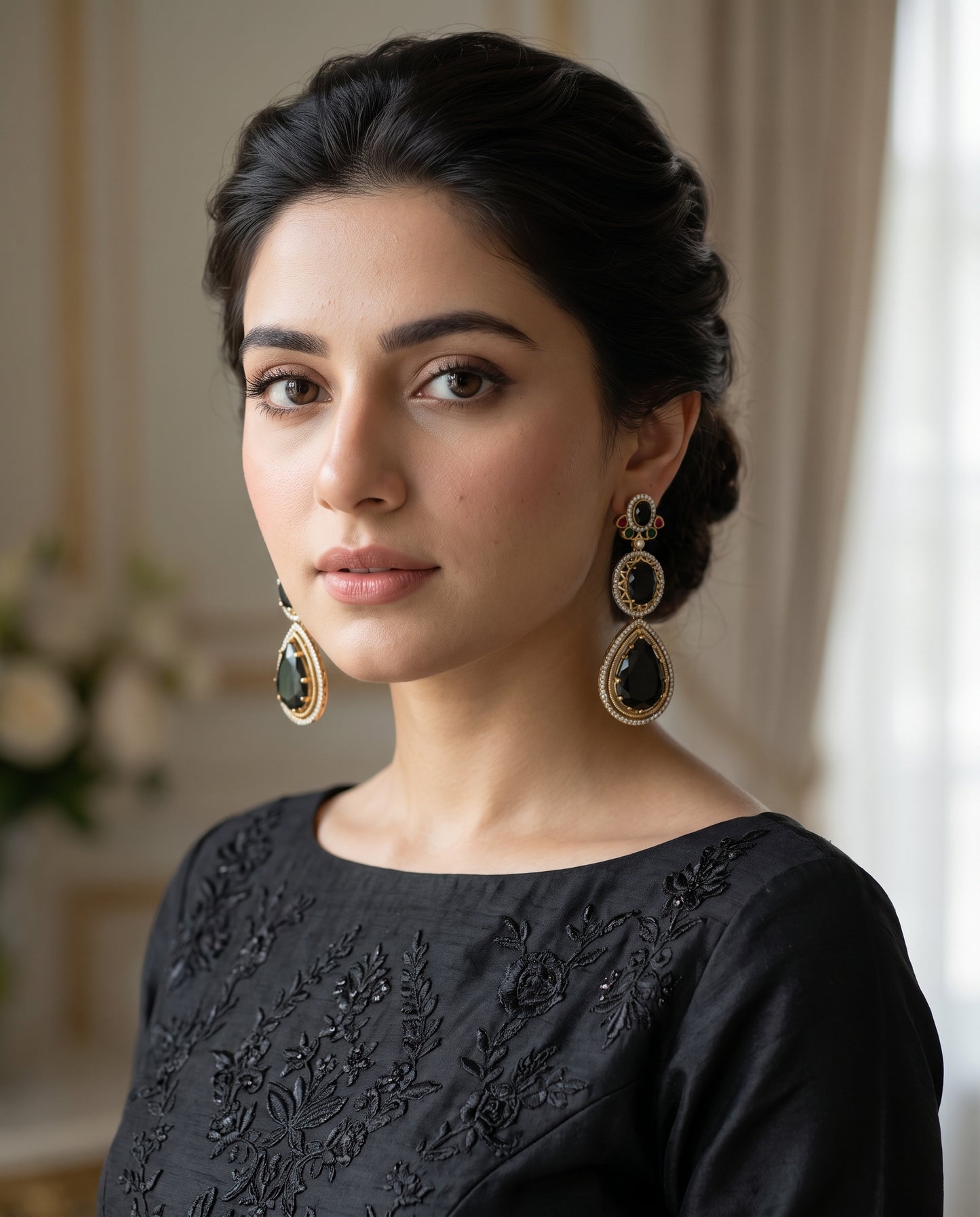 Inara · Black AD Statement Drops | Allure Jewelry by Rushi