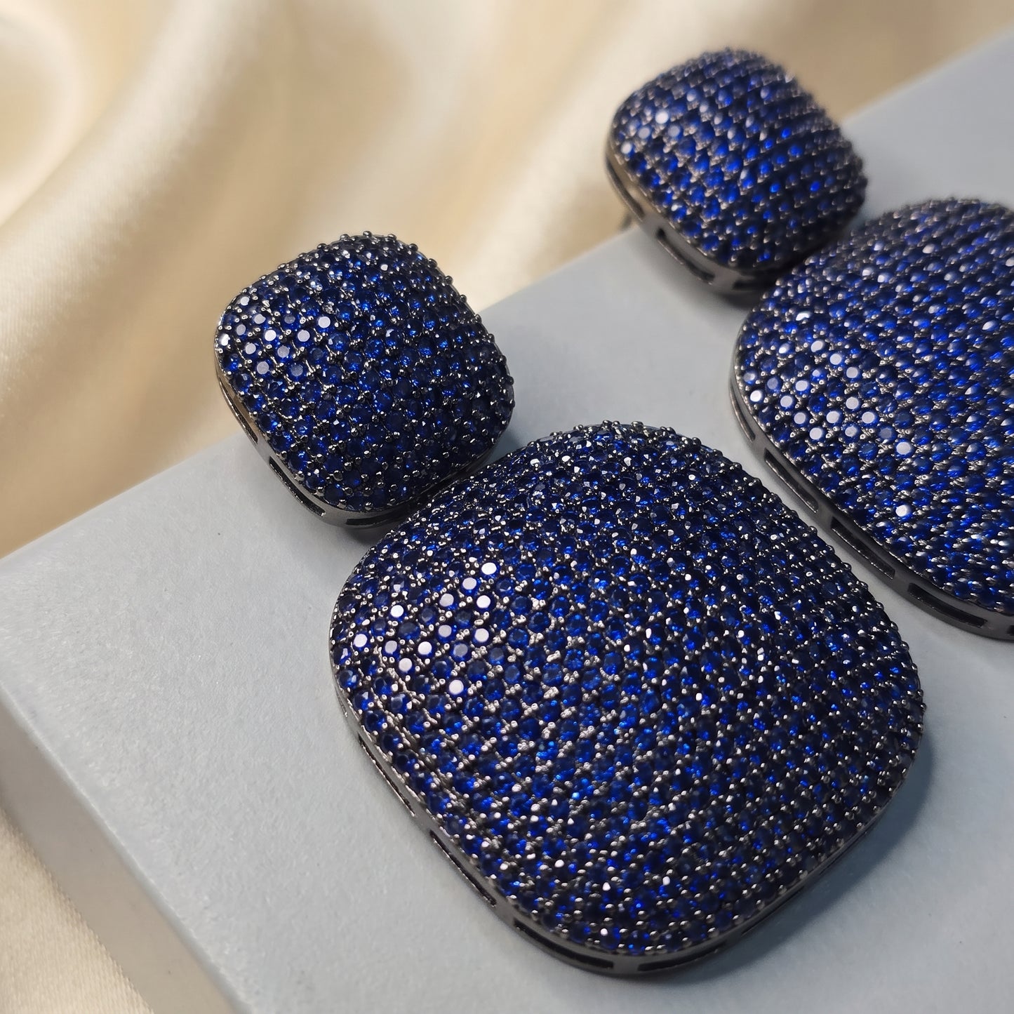 Radhika · Blue AD Drop Earrings | Allure Jewelry by Rushi