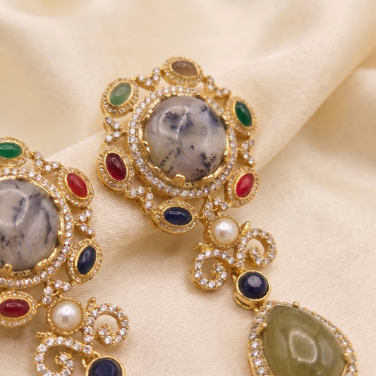 Mehr · Gold Multi · Gemstone AD Drops | Allure Jewelry by Rushi
