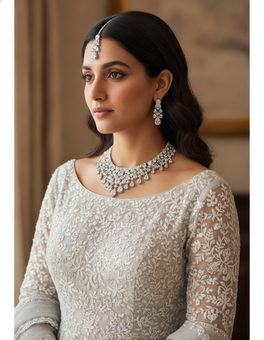 Tara · Silver AD Bridal Set | Allure Jewelry by Rushi