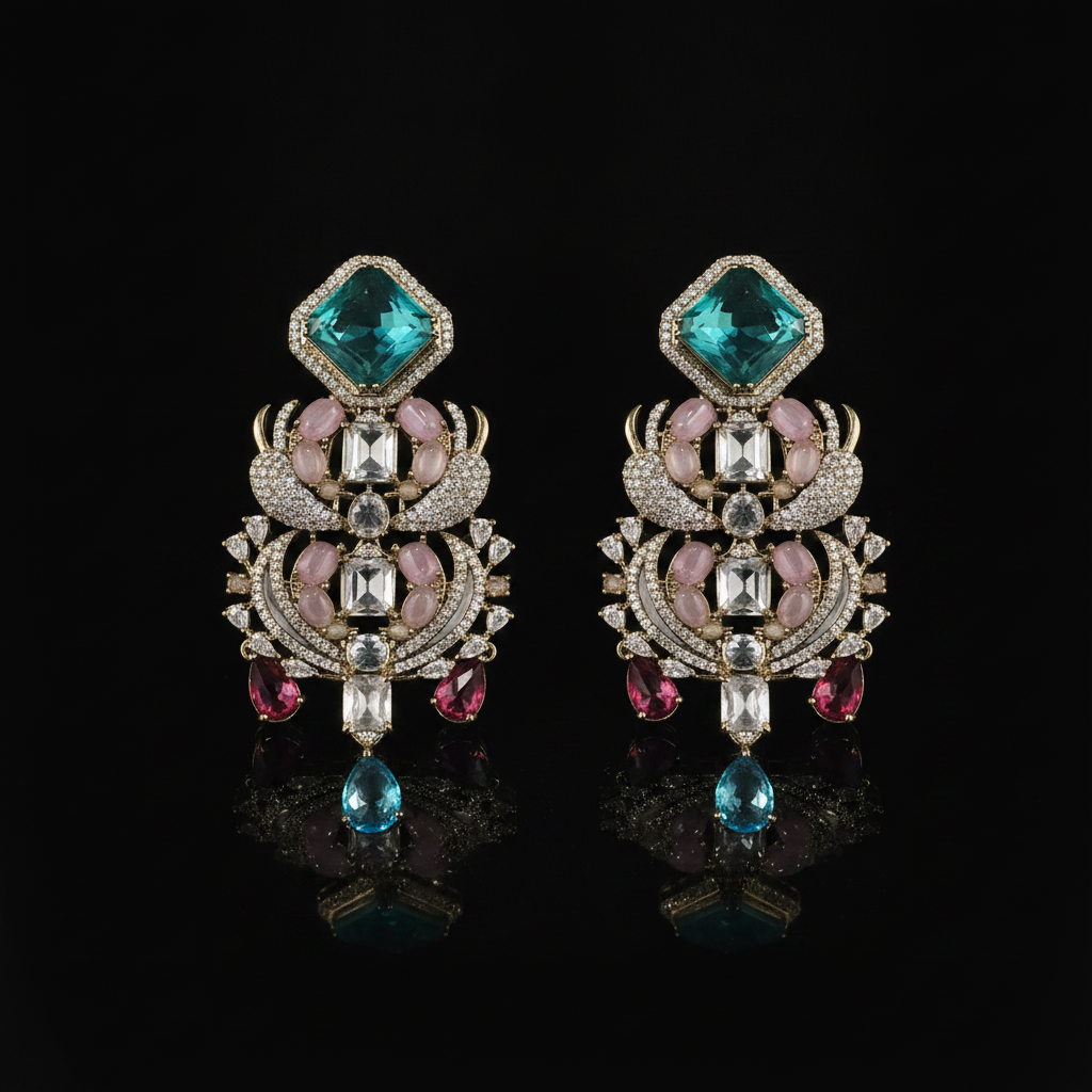 Amira · Multi · Color Statement Earrings | Allure Jewelry by Rushi