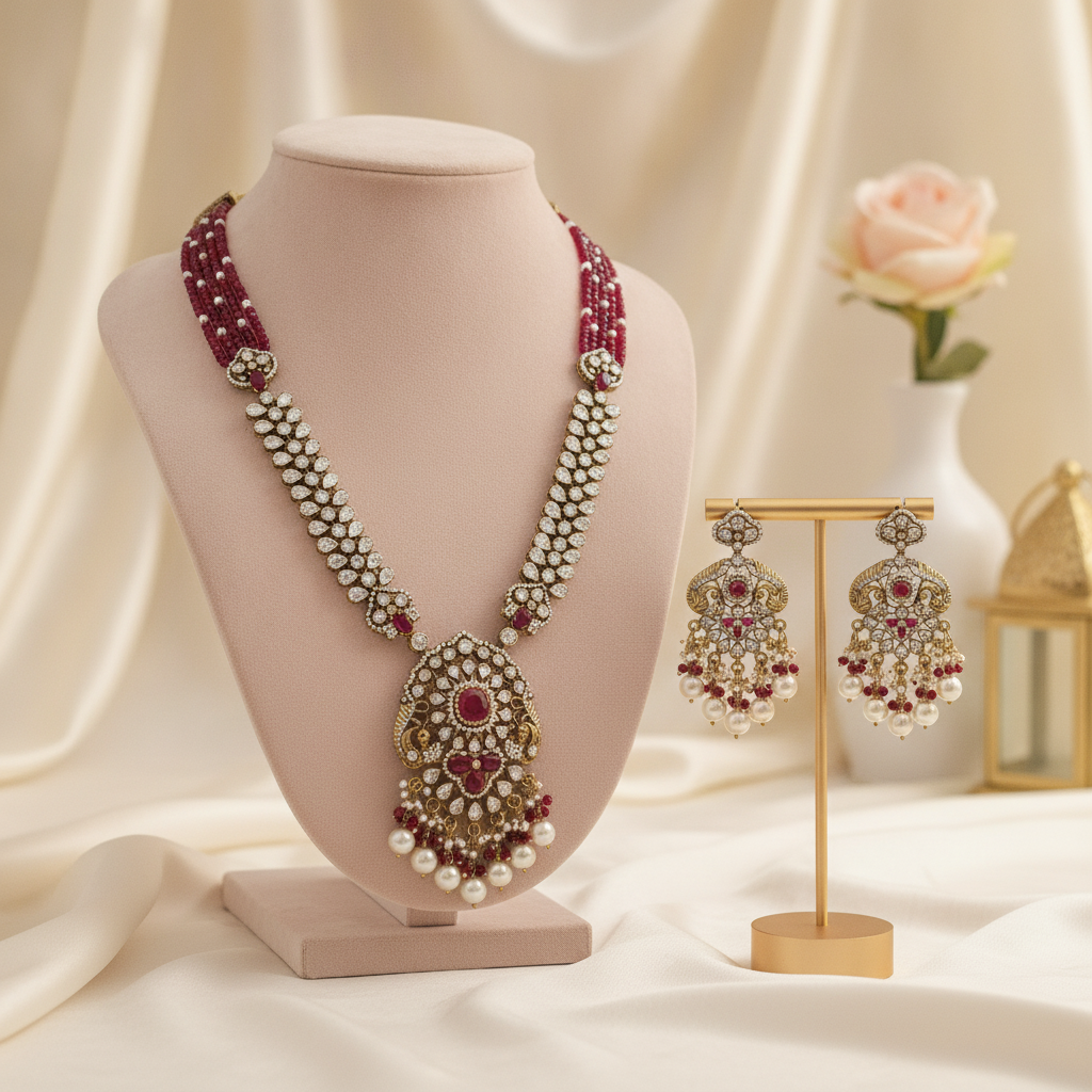 Aisha · Ruby Polki Necklace Set | Allure Jewelry by Rushi