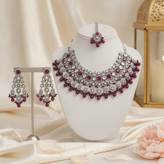 Maryam · Ruby Polki AD Bridal Set | Allure Jewelry by Rushi