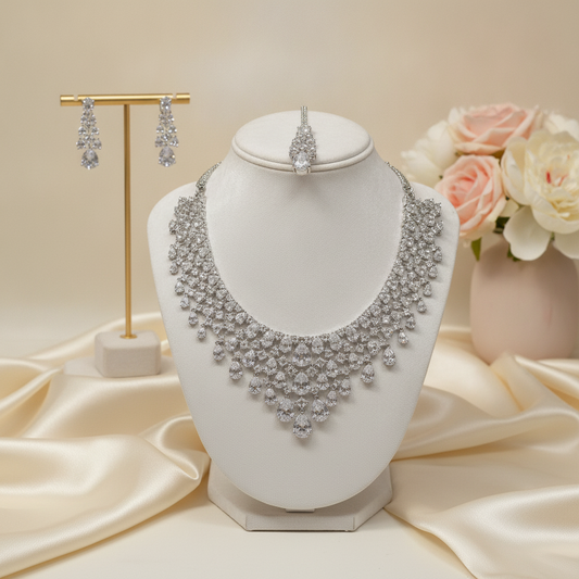 Tara · Silver AD Bridal Set | Allure Jewelry by Rushi