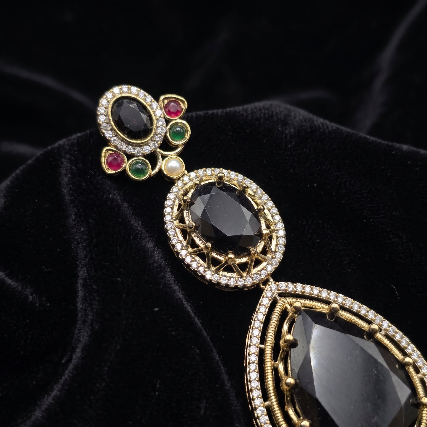 Inara · Black AD Statement Drops | Allure Jewelry by Rushi