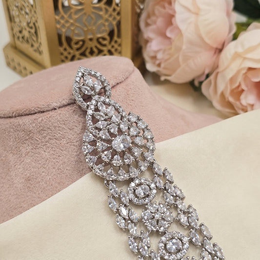 Sukhmani · Silver AD Chandelier Earrings | Allure Jewelry by Rushi