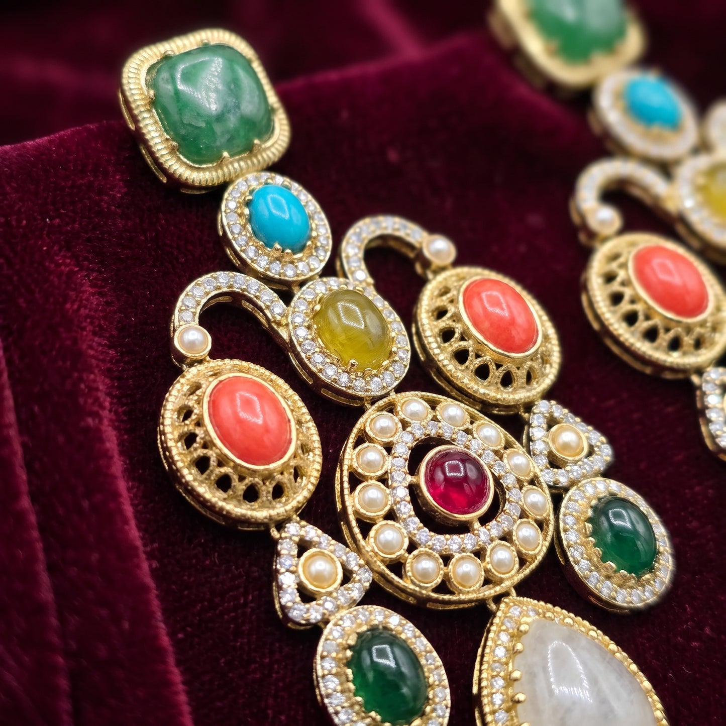 Aara · Multicolored AD Gemstone Earrings | Allure Jewelry by Rushi