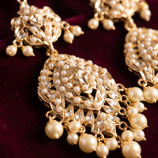 Fiza · Gold Kundan · Style Pearl Earrings — studio detail | Allure Jewelry by Rushi
