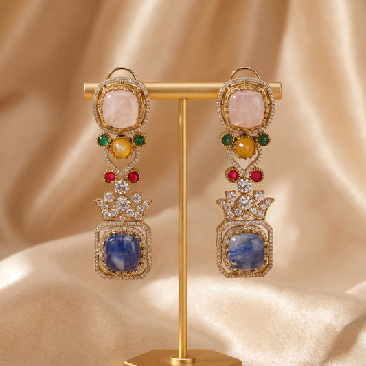 Eshe · Multi · Stone AD Earrings — studio detail | Allure Jewelry by Rushi