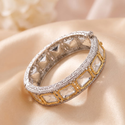 Aleezay · Polki · style Stone Bangle Bracelet — studio detail | Allure Jewelry by Rushi