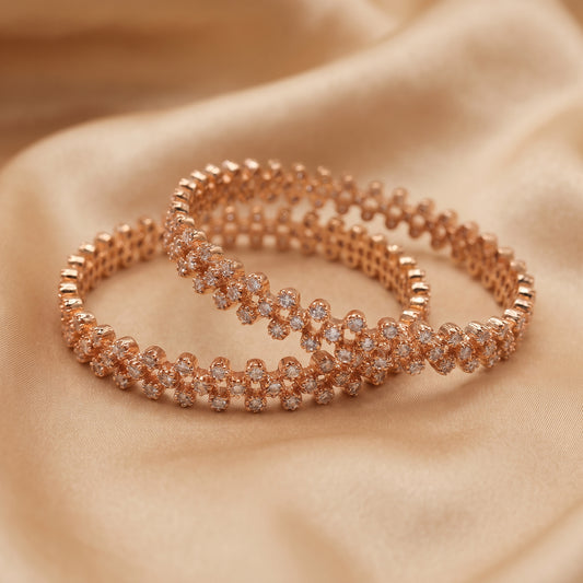 Keya · Rose Gold AD Bangles — studio detail | Allure Jewelry by Rushi