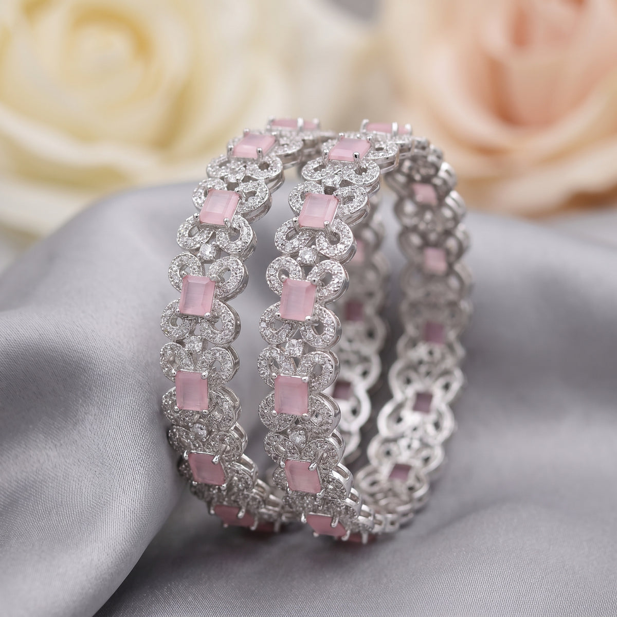 Sukhmani · Pink AD Bangles — studio detail | Allure Jewelry by Rushi