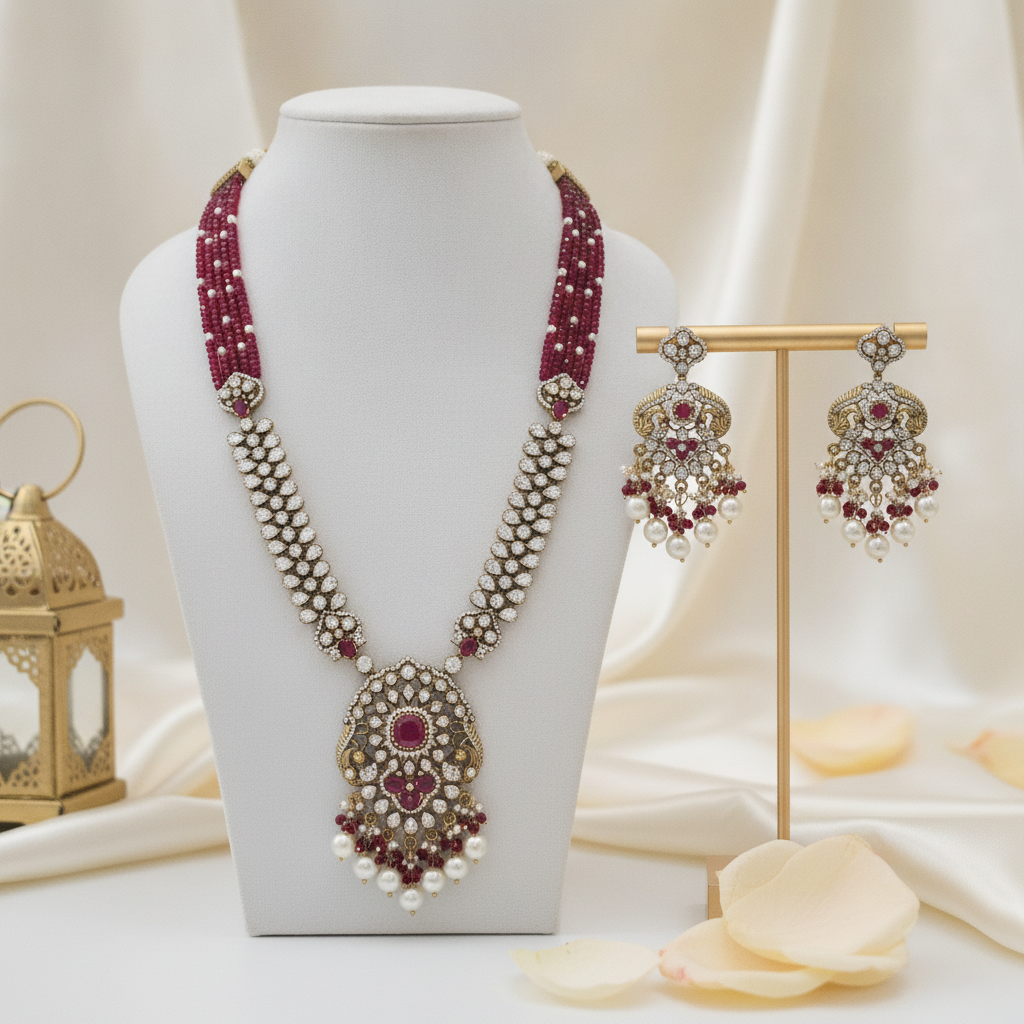 Aisha · Ruby Polki Necklace Set | Allure Jewelry by Rushi