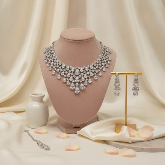 Tara · Silver AD Bridal Set | Allure Jewelry by Rushi