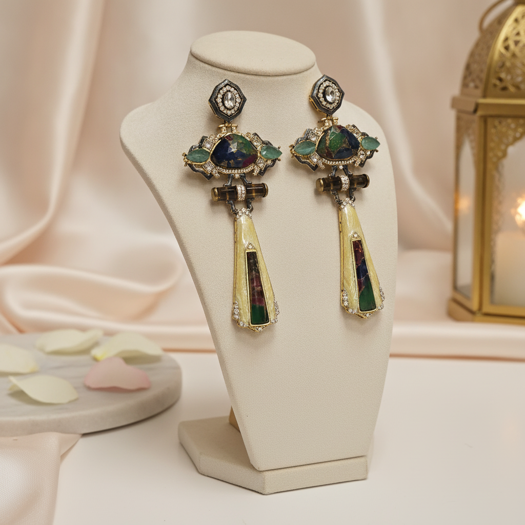Zoya · Multi · stone Dangle Earrings | Allure Jewelry by Rushi