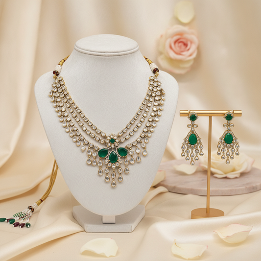 Saanvi · Emerald Kundan Choker Set | Allure Jewelry by Rushi