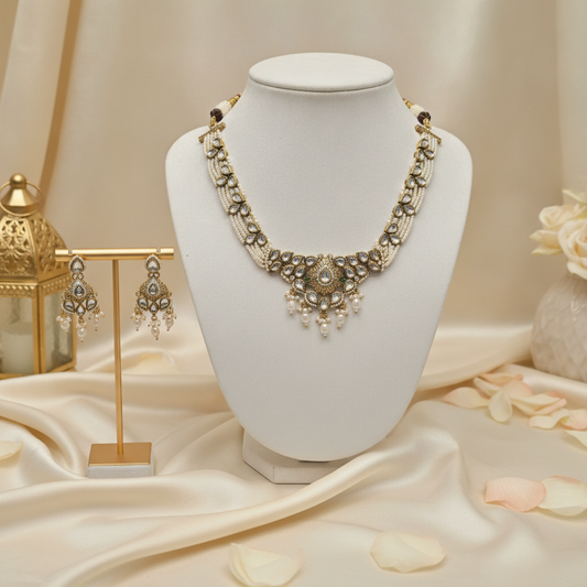 Rukhsar · Polki Pearl Choker Set | Allure Jewelry by Rushi