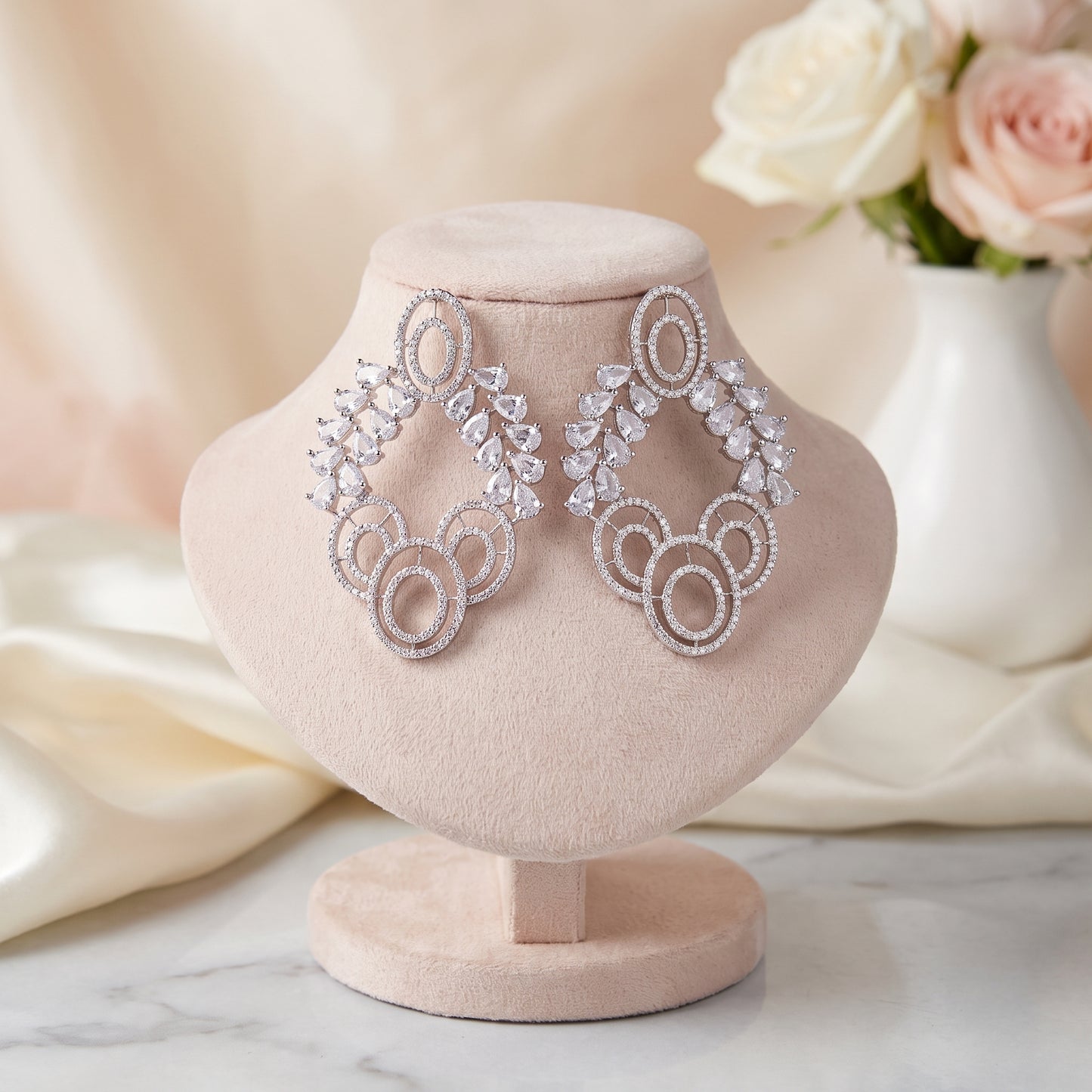 Dua · Silver AD Drop Hoops | Allure Jewelry by Rushi