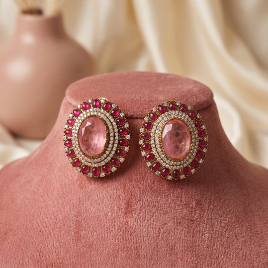 Meher · Pink Ruby AD Studs