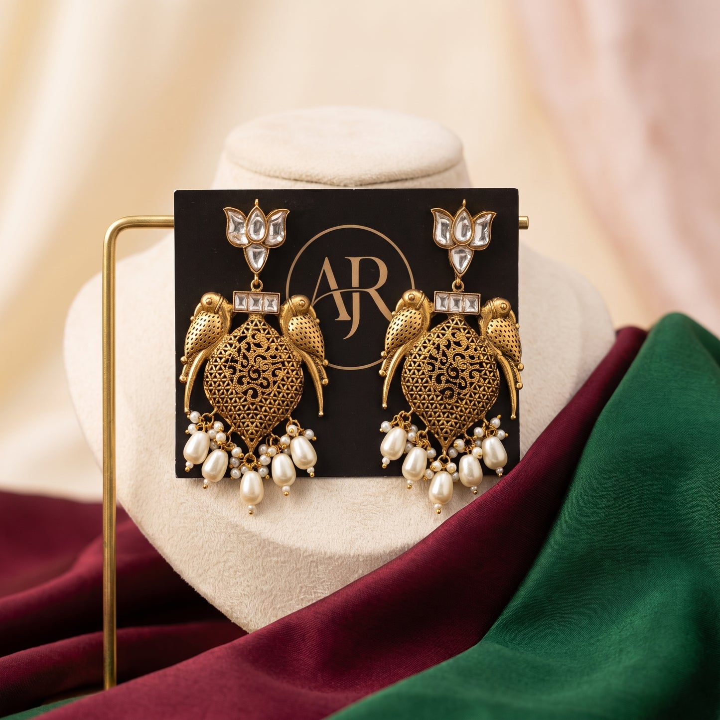 Pari · Antique Gold Pearl Earrings | Allure Jewelry by Rushi