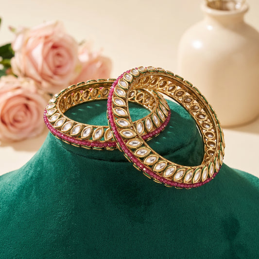 Navya · Gold Polki Bangle Set | Allure Jewelry by Rushi