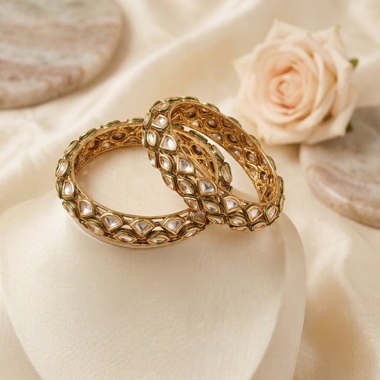 Navya · Gold Polki Bangles | Allure Jewelry by Rushi