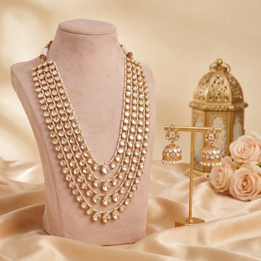 Bisma · Polki Pearl Layered Set set (necklace set) — studio set | Allure Jewelry by Rushi
