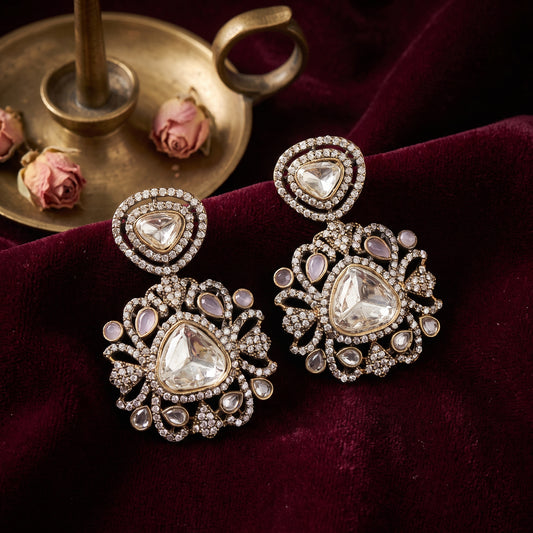 Alina · Antique Polki AD Earrings — studio set | Allure Jewelry by Rushi