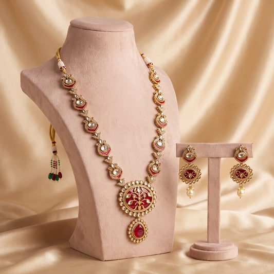 Hibba · Ruby Kundan Necklace Set — studio set | Allure Jewelry by Rushi