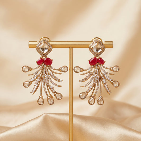 Aanya · Gold Kundan Stone Earrings — studio set | Allure Jewelry by Rushi